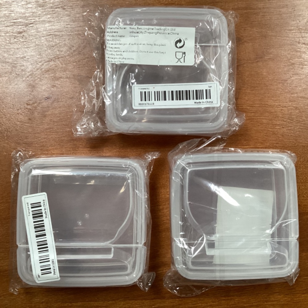 Clear Plastic Stackable Containers Bundle New - Picture 3 of 12